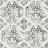 York Quartet White/Black Wallpaper