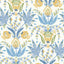 York Seaside Jacobean White/Yellow/Blue Wallpaper