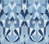 York Malta Blue/Silver Wallpaper