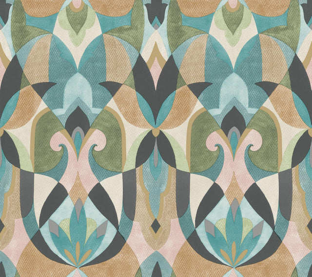 York Malta Green/Teal/Gold Wallpaper