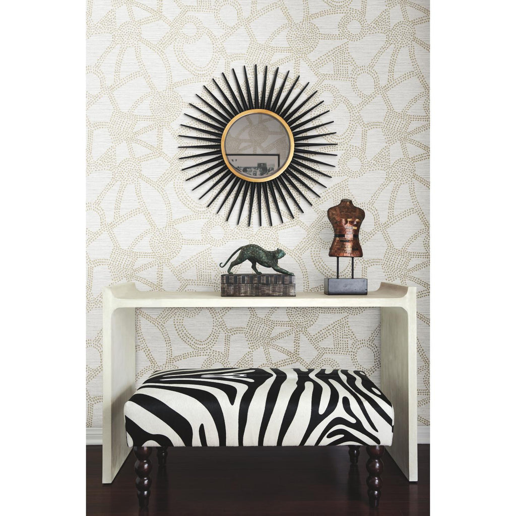 RoomMates Amhara Peel & Stick taupe/white Wallpaper