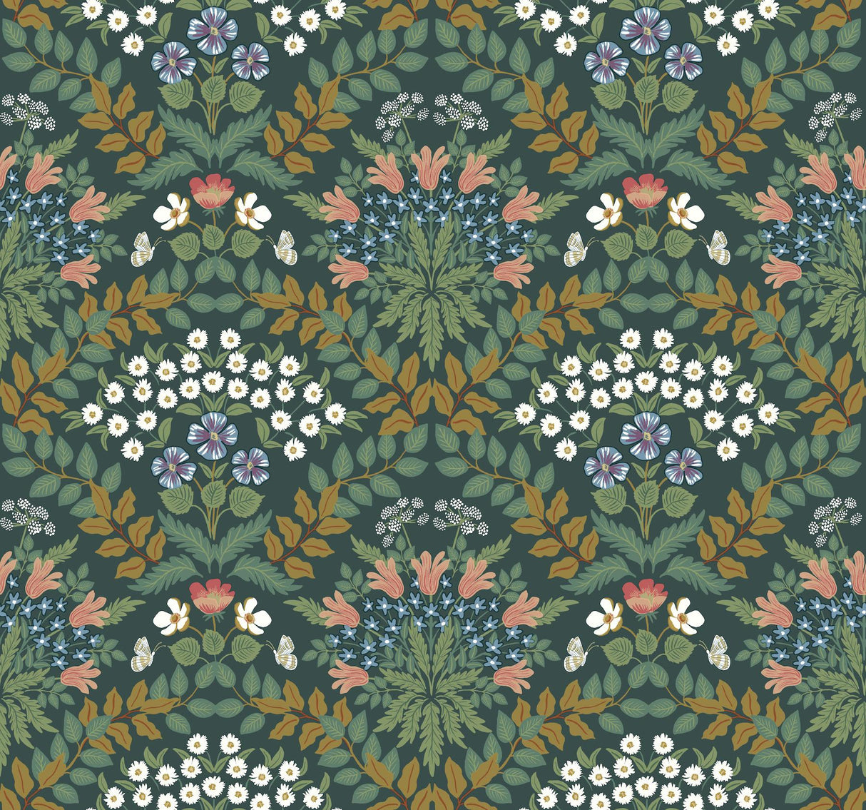 Rifle Paper Co. Bramble Green/Gold Wallpaper