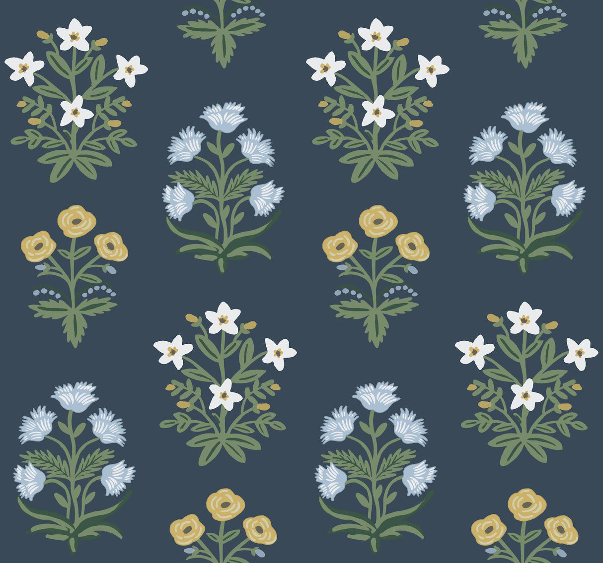 Rifle Paper Co. Mughal Rose Blue/Purple Wallpaper