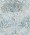 York Orchard Blue/Gray Wallpaper