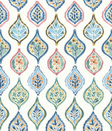 York Marketplace Motif White/Multi Wallpaper