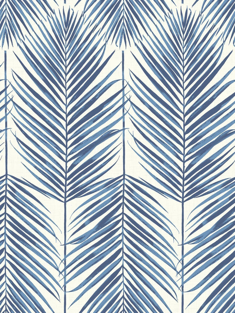 Seabrook Paradise Palm Coastal Blue Wallpaper