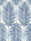Seabrook Paradise Palm Coastal Blue Wallpaper