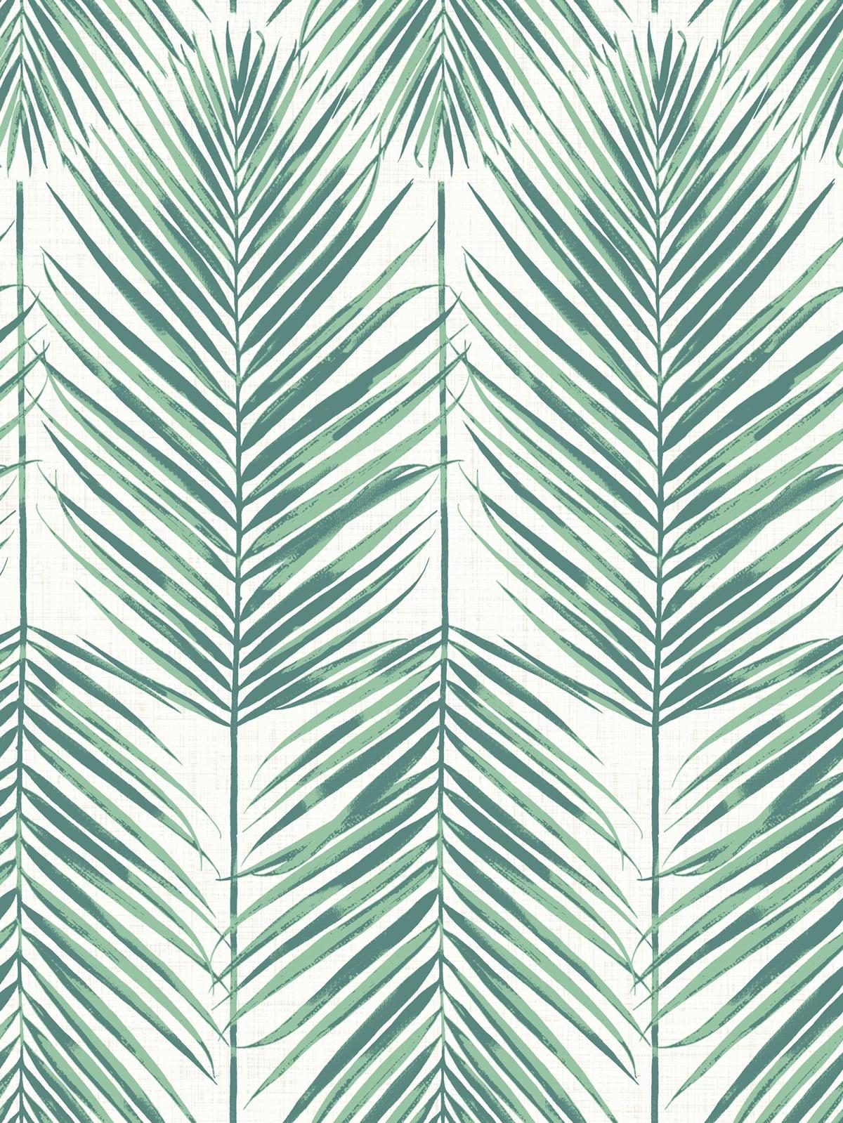 Seabrook Paradise Palm Teal Wallpaper