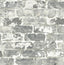 Seabrook Weathered Gray Brick Gray & Ivory Wallpaper