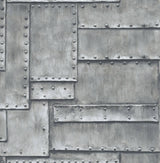 Seabrook Fuselage Panel Charcoal Wallpaper
