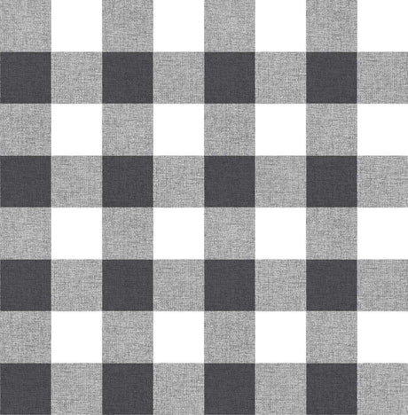 Seabrook Picnic Plaid Charcoal Wallpaper