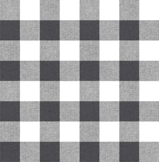 Seabrook Picnic Plaid Charcoal Wallpaper
