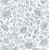 Seabrook Paisley Trail Midnight Blue Wallpaper