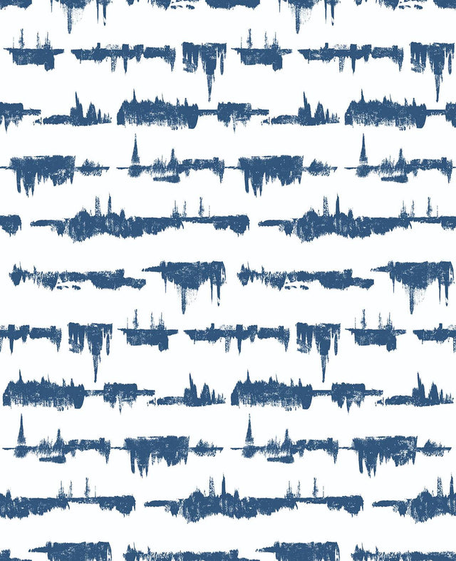 Seabrook Lifeline Navy Blue Wallpaper