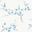 Seabrook Cherry Blossom Floral Pacific Blue & White Wallpaper