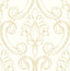 Seabrook Sketched Damask Metallic Gold Wallpaper