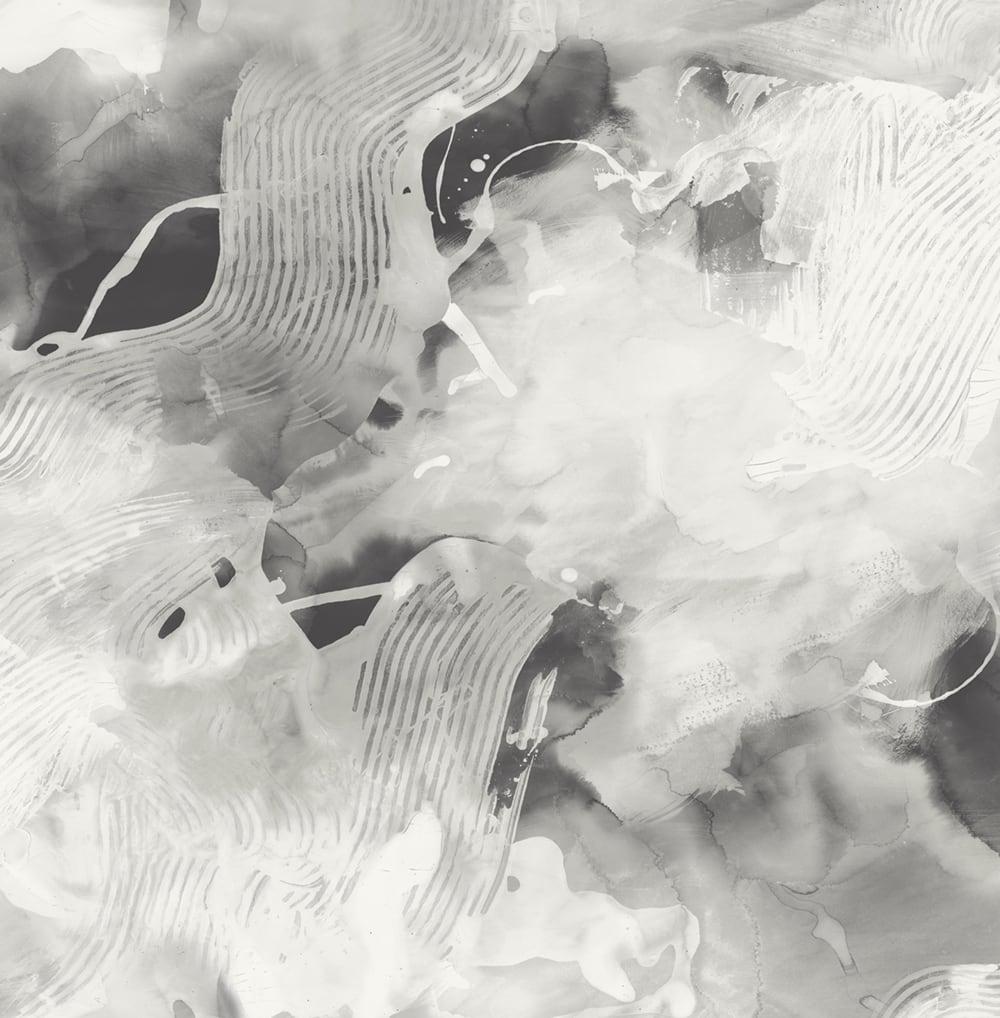 Seabrook Notch Trowel Abstract Grey Wallpaper