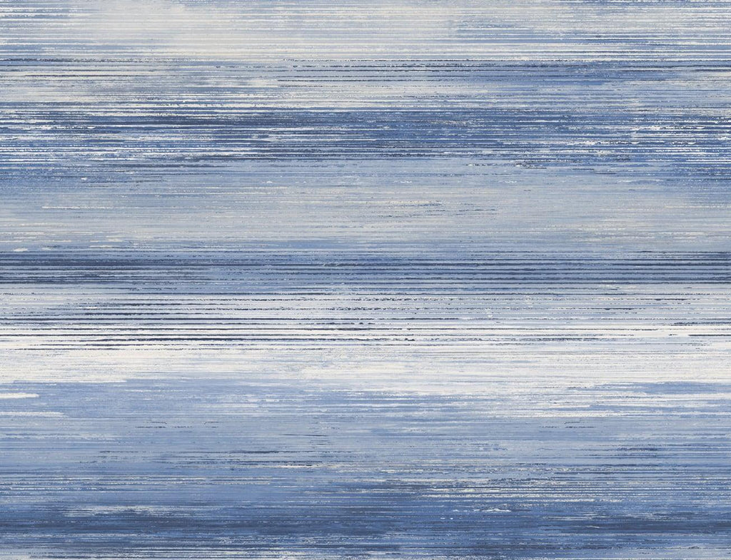 Seabrook Sunset Stripes Blue Wallpaper