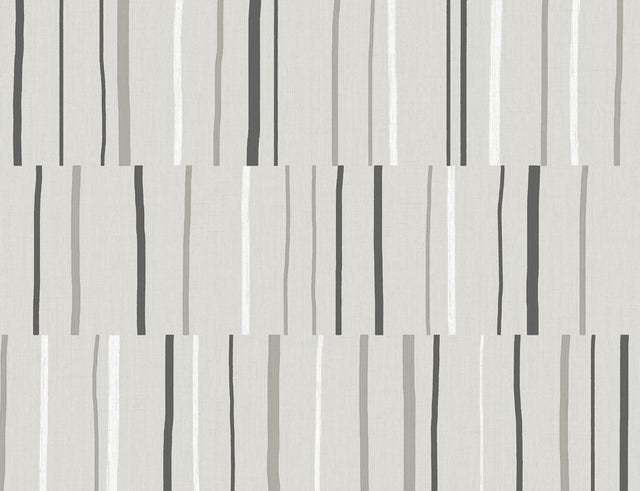 Seabrook Block Lines Warm Stone Wallpaper