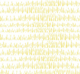 Seabrook Brush Marks Buttercup and White Wallpaper