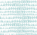 Seabrook Brush Marks Teal and White Wallpaper