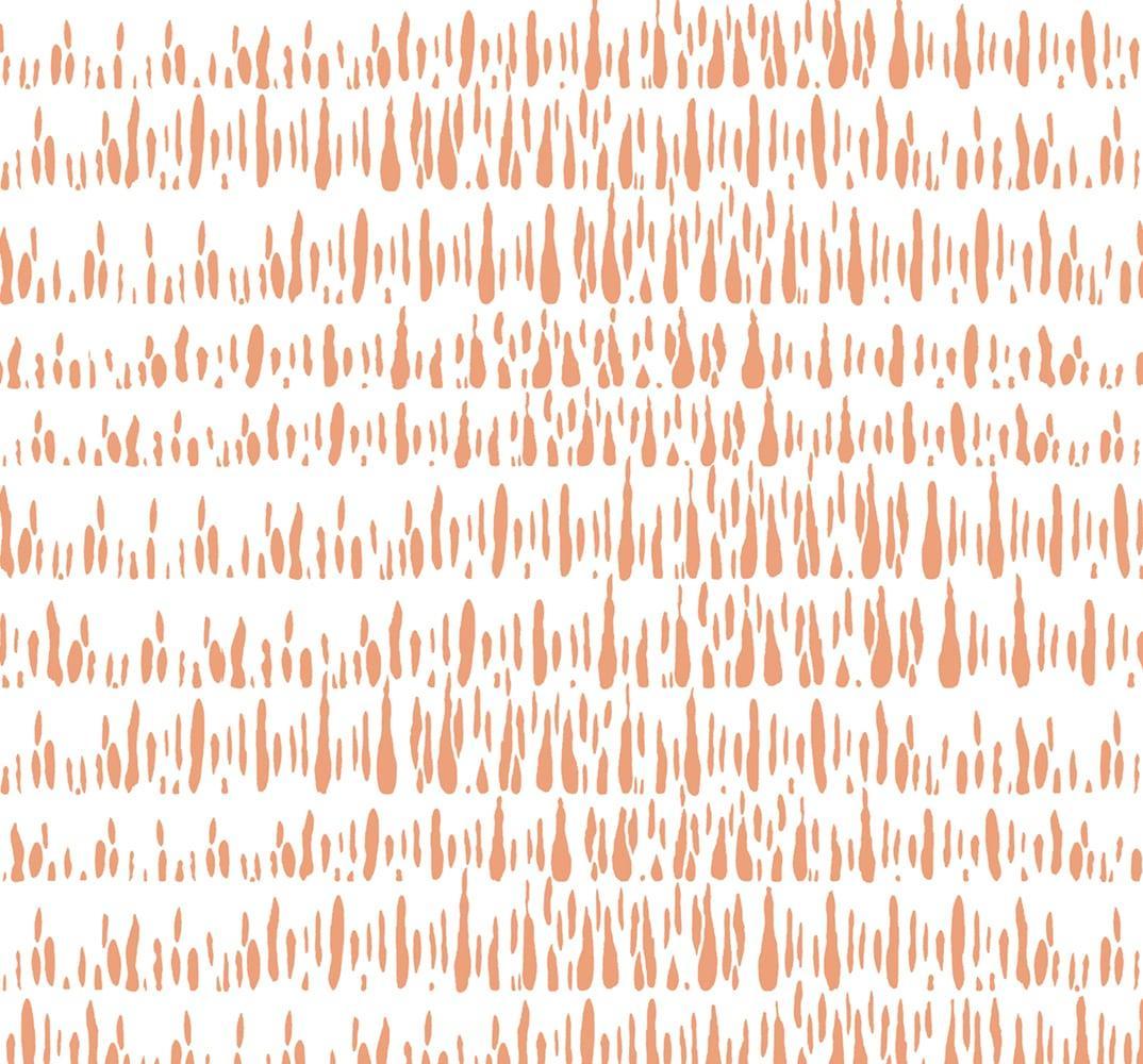Seabrook Brush Marks Orangesicle Wallpaper