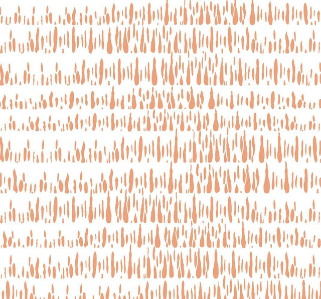 Seabrook Brush Marks Orangesicle Wallpaper