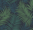 Seabrook Via Palma Midnight Blue, Juniper, and Spearmint Wallpaper