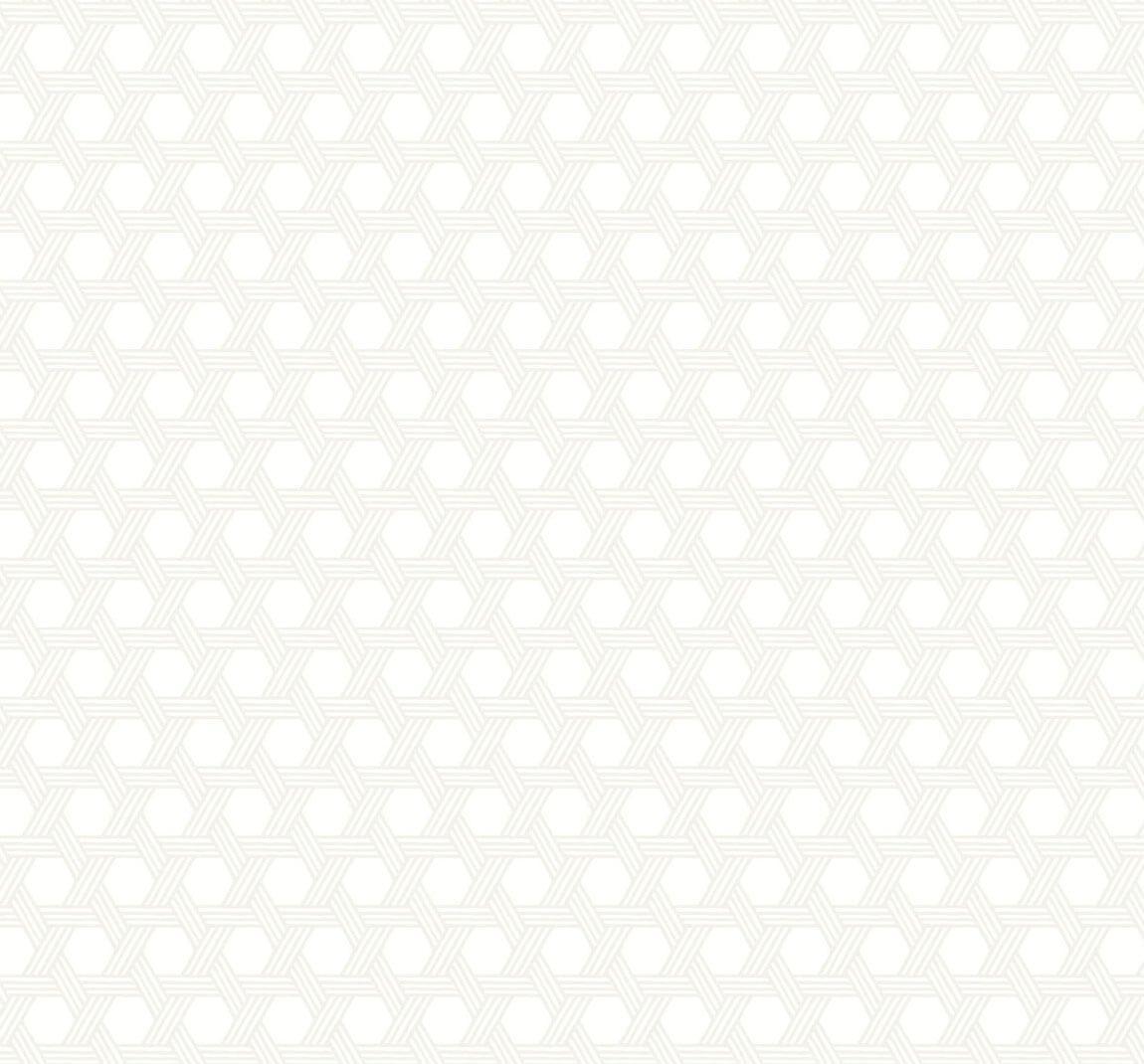 Seabrook Cabana Wicker Gray and Eggshell Wallpaper
