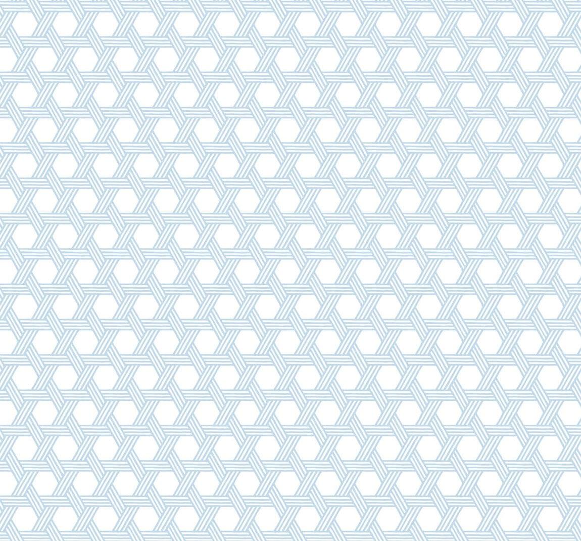Seabrook Cabana Wicker Blue Wallpaper