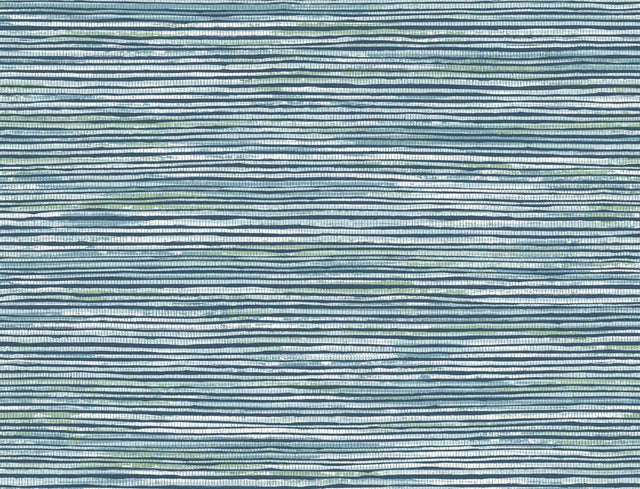 Seabrook Osprey Faux Grasscloth Midnight Blue, Spearmint, and Ice Wallpaper