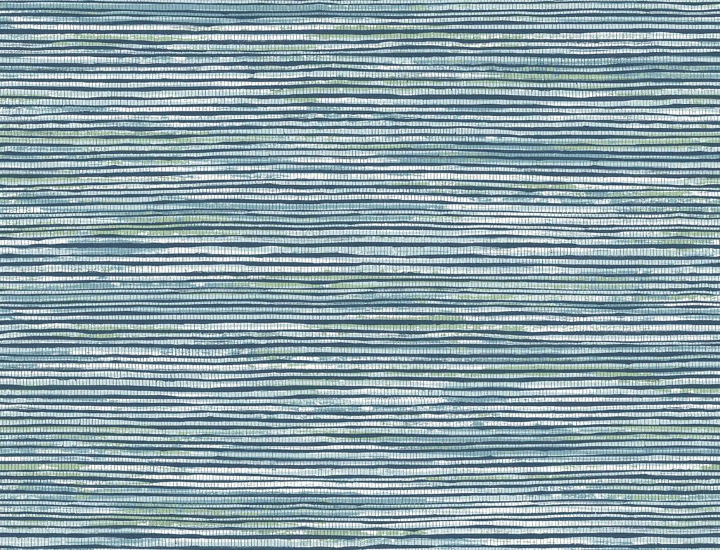 Seabrook Osprey Faux Grasscloth Blue Wallpaper
