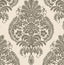 Seabrook Antigua Damask Charcoal and Ivory Wallpaper