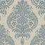 Seabrook Antigua Damask Air Force Blue and Alabaster Wallpaper
