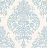 Seabrook Antigua Damask Blue Wallpaper