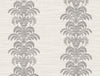Seabrook Palm Frond Stripe Stringcloth Charcoal And Ivory Wallpaper