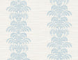 Seabrook Palm Frond Stripe Stringcloth Blue Frost and Bone White Wallpaper