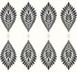 Seabrook Mirasol Palm Frond Ebony and Eggshell Wallpaper