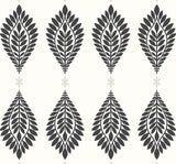 Seabrook Mirasol Palm Frond Ebony and Eggshell Wallpaper