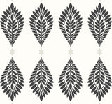 Seabrook Mirasol Palm Frond Black Wallpaper
