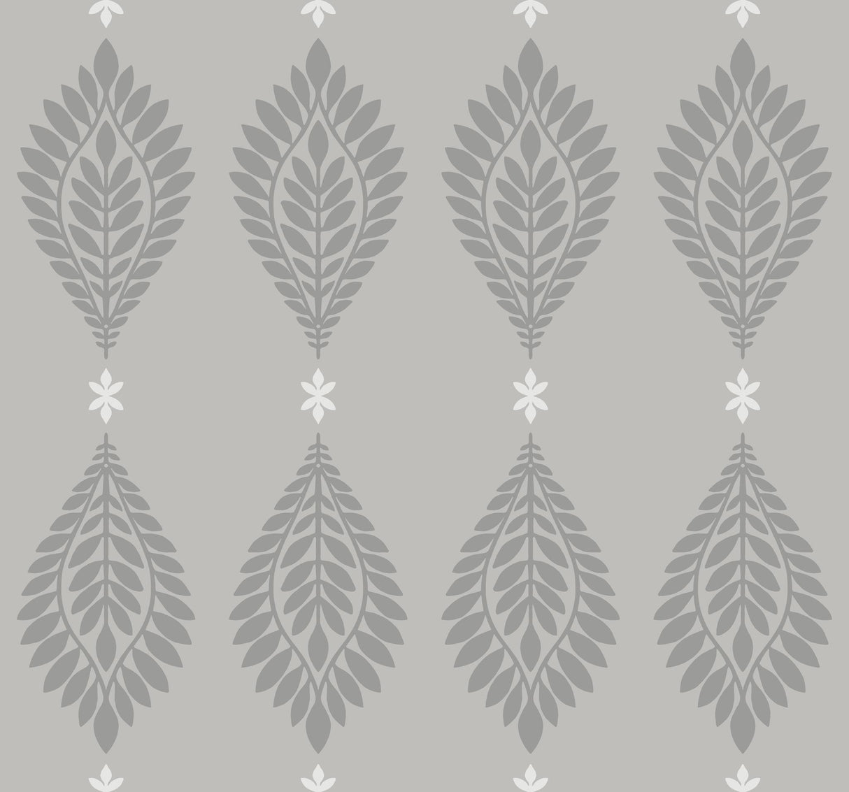 Seabrook Mirasol Palm Frond Cove Gray Wallpaper