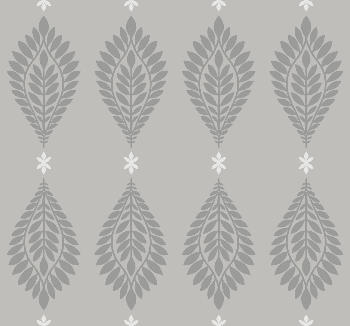 Seabrook Mirasol Palm Frond Grey Wallpaper