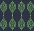 Seabrook Mirasol Palm Frond Midnight Blue and Spearmint Wallpaper