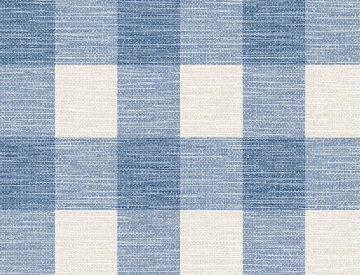 Seabrook Rugby Gingham Blue Wallpaper