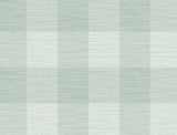 Seabrook Rugby Gingham Sea Glass Wallpaper