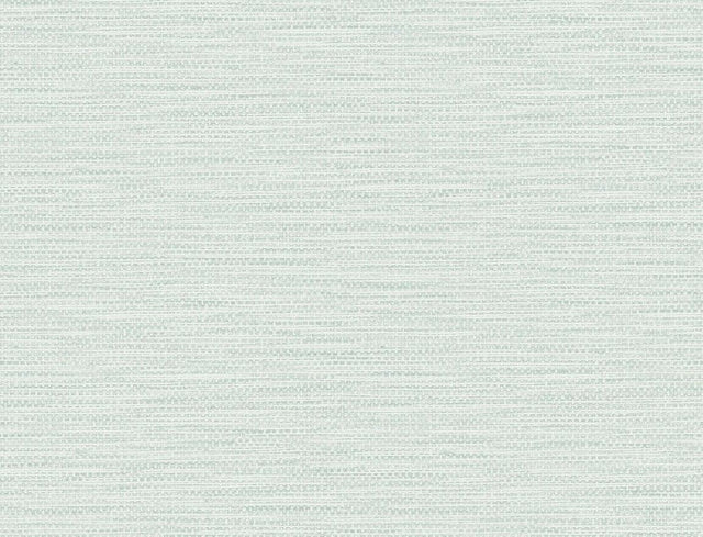 Seabrook Faux Linen Weave Sea Glass Wallpaper