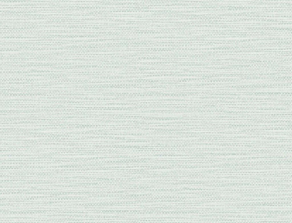 Seabrook Faux Linen Weave Green Wallpaper