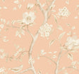 Seabrook Southport Floral Trail Soft Melon and Arrowroot Wallpaper