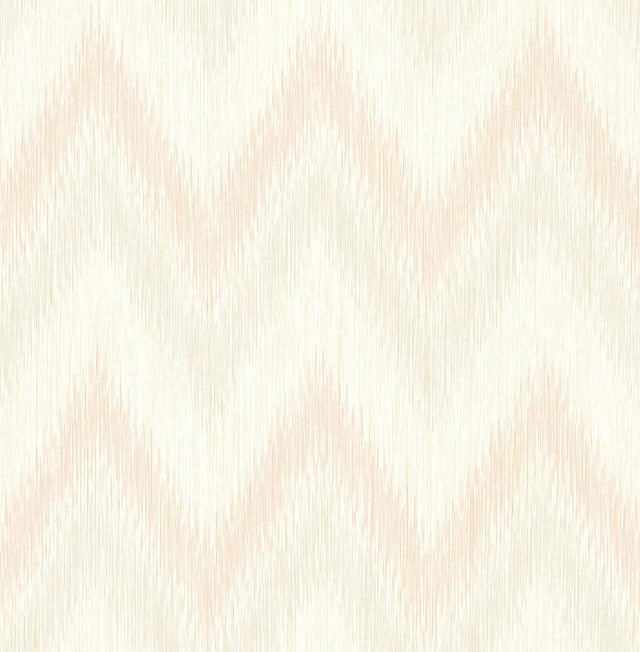 Seabrook Regent Flamestitch Stringcloth Soft Melon and Arrowroot Wallpaper