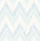 Seabrook Regent Flamestitch Stringcloth Blue Frost and Eggshell Wallpaper